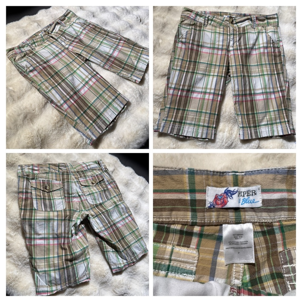 Piper & Blue women's Plaid Shorts - Multicolor
